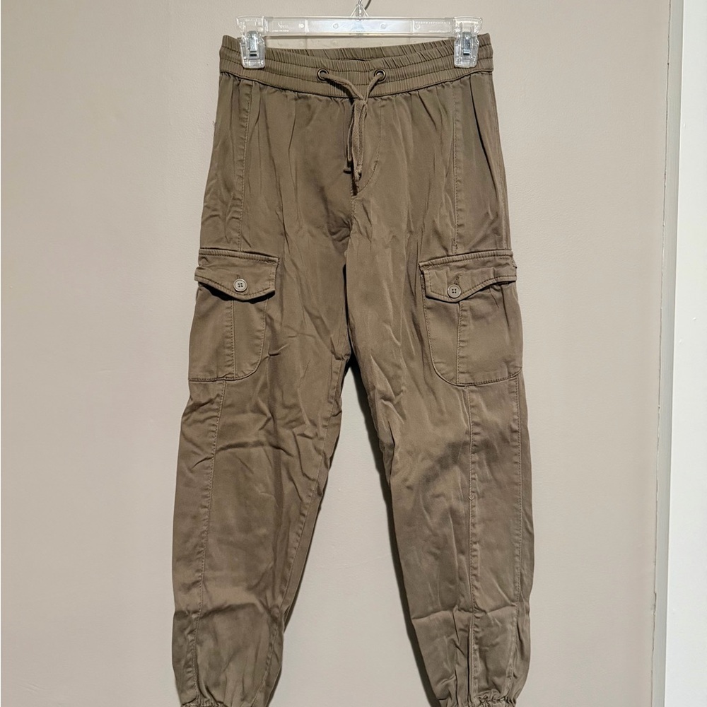 Women's Tan Cargo Joggers
